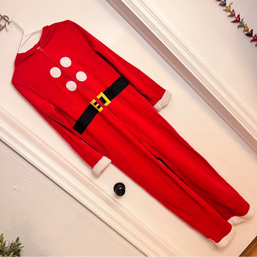 Youth 16 Santa onesie pajamas
